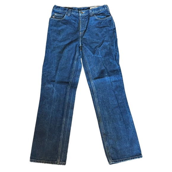 Carhartt FR 34x34 Flame Resistant Mens Carpenter Pocket Blue Denim Jeans 280-83 - Picture 1 of 7